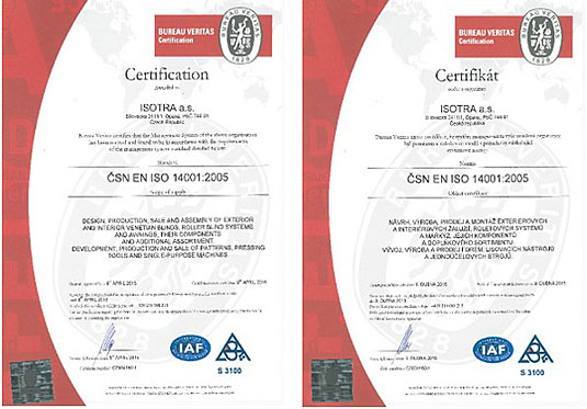 Certification EN ISO 14001
